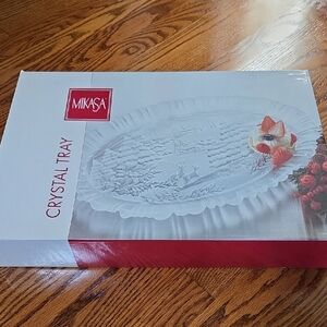 Mikasa White Crystal Serving Tray